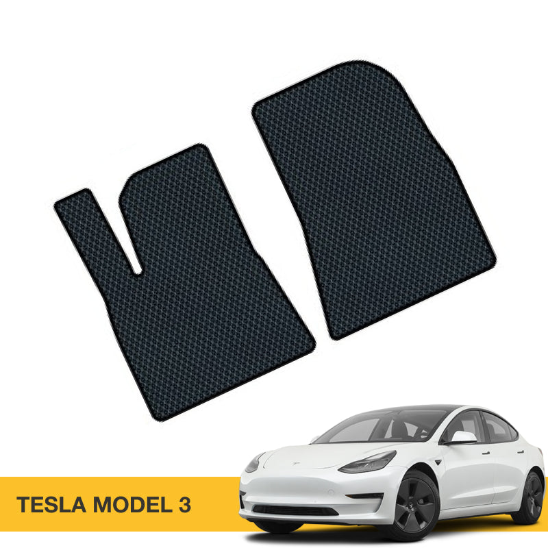 Własnoręcznie wykonane maty podłogowe z EVA do Tesla Model 3 od Prime EVA.
