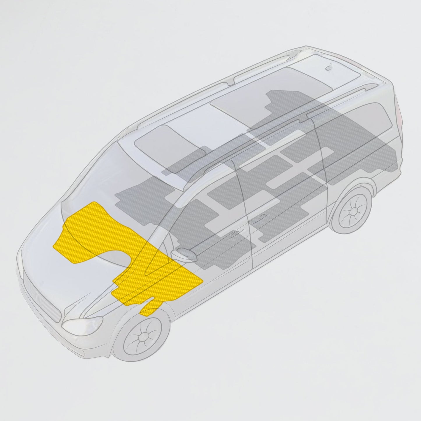 Dywaniki samochodowe do Volkswagen Multivan T6 (2016 - 2020) Minivan Automatyczna - Przód