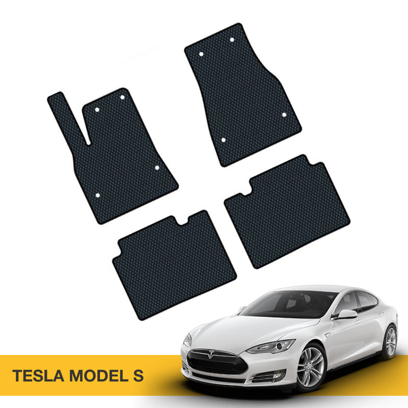 Kompletny zestaw mat samochodowych do Tesli Model S z materiału EVA od Prime EVA.